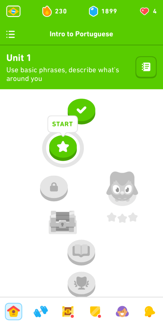 Duolingo-Portuguese-Learning-Path-Unit-1