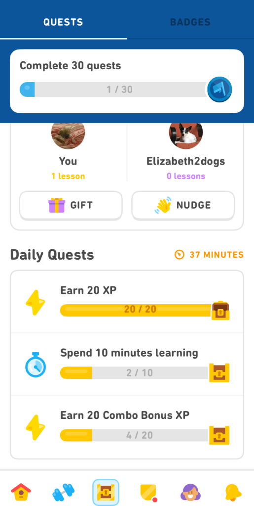 Duolingo Daily Quests